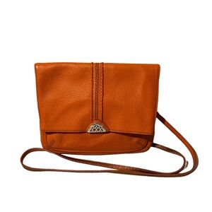Brighton Octavia Pewter Leather Crossbody purse